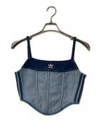 adidasアディダス）の古着「トレフォイルロゴ　デニムビスチェ　IW5671」｜インディゴ