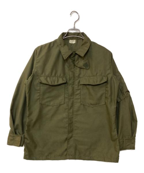 US ARMY（ユーエスアーミー）US ARMY (ユーエスアーミー) 70`sヘリクルーシャツ 71年会計　 8415-935-4897 グリーン サイズ:M-shortの古着・服飾アイテム