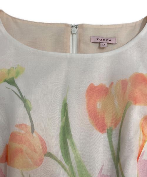 TOCCA（トッカ）TOCCA (トッカ) drawing flowerワンピース ホワイト サイズ:２の古着・服飾アイテム