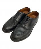 WHELL ROBEウィールローブ）の古着「HEAVY STITCHING MOC TOE Uチップシューズ」｜ブラック
