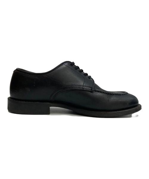 WHELL ROBE（ウィールローブ）WHELL ROBE (ウィールローブ) HEAVY STITCHING MOC TOE Uチップシューズ ブラック サイズ:7Dの古着・服飾アイテム