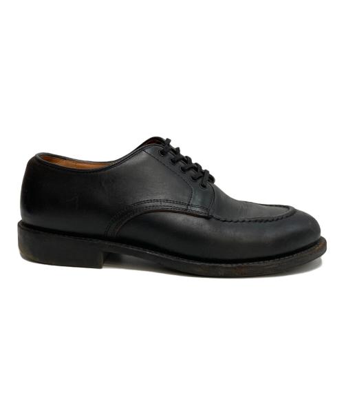 WHELL ROBE（ウィールローブ）WHELL ROBE (ウィールローブ) HEAVY STITCHING MOC TOE Uチップシューズ ブラック サイズ:7Dの古着・服飾アイテム
