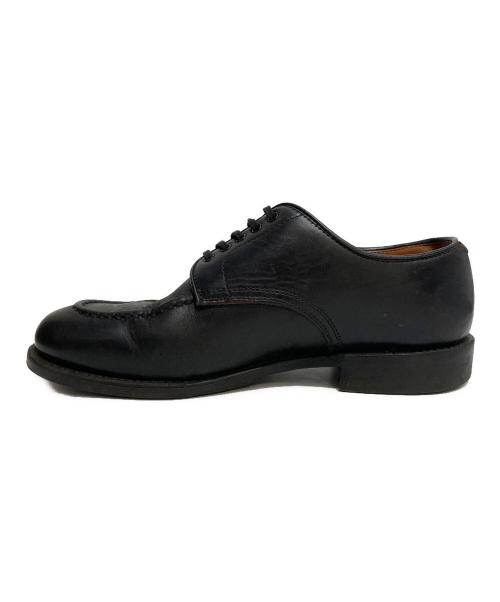 WHELL ROBE（ウィールローブ）WHELL ROBE (ウィールローブ) HEAVY STITCHING MOC TOE Uチップシューズ ブラック サイズ:7Dの古着・服飾アイテム