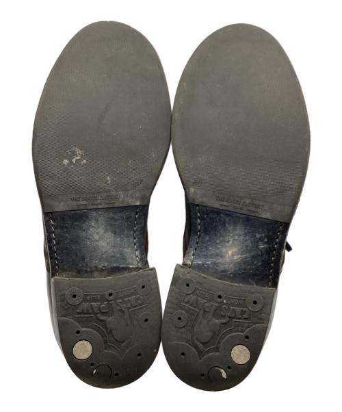 WHELL ROBE（ウィールローブ）WHELL ROBE (ウィールローブ) HEAVY STITCHING MOC TOE Uチップシューズ ブラック サイズ:7Dの古着・服飾アイテム