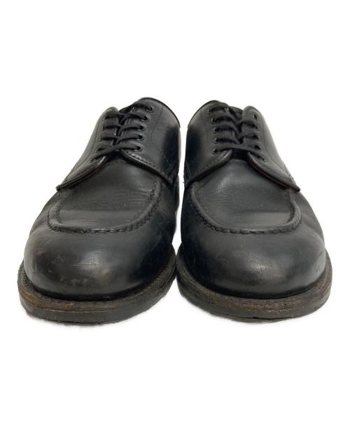 WHELL ROBE（ウィールローブ）WHELL ROBE (ウィールローブ) HEAVY STITCHING MOC TOE Uチップシューズ ブラック サイズ:7Dの古着・服飾アイテム