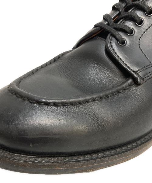 WHELL ROBE（ウィールローブ）WHELL ROBE (ウィールローブ) HEAVY STITCHING MOC TOE Uチップシューズ ブラック サイズ:7Dの古着・服飾アイテム