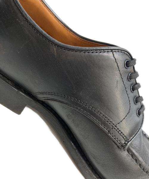 WHELL ROBE（ウィールローブ）WHELL ROBE (ウィールローブ) HEAVY STITCHING MOC TOE Uチップシューズ ブラック サイズ:7Dの古着・服飾アイテム