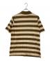 stussy (ステューシー) ボーダー ポロシャツ ベージュ×ブラウン サイズ:M：4000円