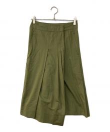 LEMAIRE（ルメール）の古着「コットンリネンラップスカート cotton-linen lap skirt」｜グリーン