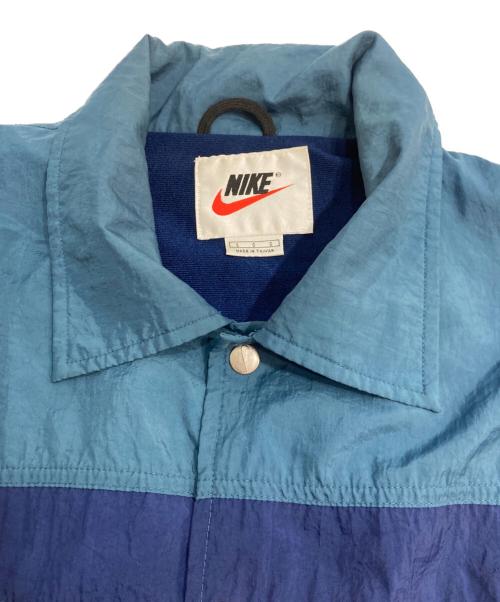 NIKE（ナイキ）NIKE (ナイキ) 90`sパネルコーチジャケット　バイカラーナイロンジャケット　銀タグ ネイビー×ブルー サイズ:Lの古着・服飾アイテム