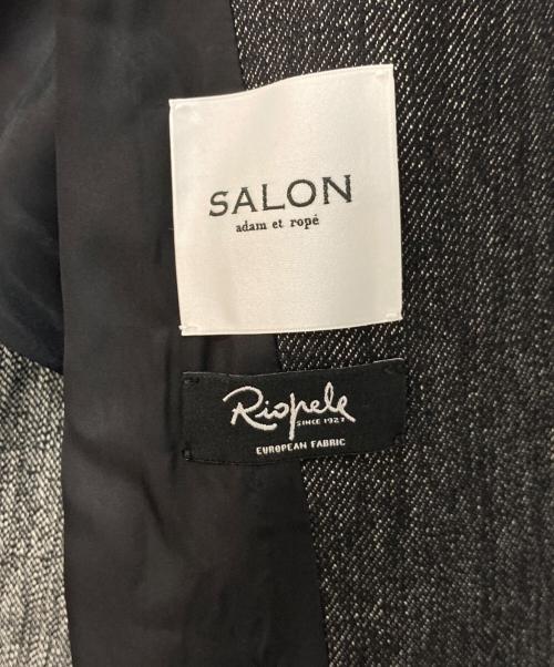 SALON adam et rope'（サロンアダムエロペ）SALON adam et rope' (サロンアダムエロペ) Riopele ビスコースウールツイルダブルジャケット グレー サイズ:Mの古着・服飾アイテム