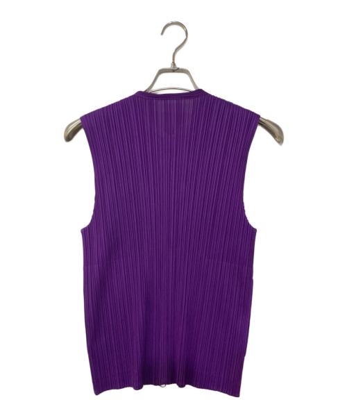 PLEATS PLEASE（プリーツプリーズ）PLEATS PLEASE (プリーツプリーズ) プリーツベスト パープル サイズ:3の古着・服飾アイテム