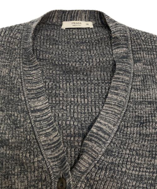 PRADA（プラダ）PRADA (プラダ) コットンカーディガン グレー サイズ:38の古着・服飾アイテム