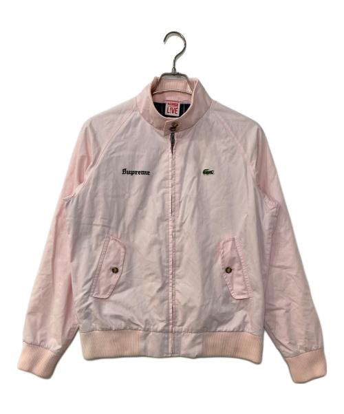 LACOSTE LIVE（ラコステライブ）LACOSTE LIVE (ラコステライブ) Supreme (シュプリーム) Harrington Jacket ハリントンジャケット ピンク サイズ:48の古着・服飾アイテム