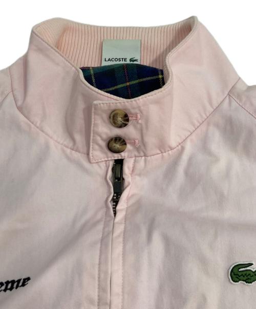 LACOSTE LIVE（ラコステライブ）LACOSTE LIVE (ラコステライブ) Supreme (シュプリーム) Harrington Jacket ハリントンジャケット ピンク サイズ:48の古着・服飾アイテム
