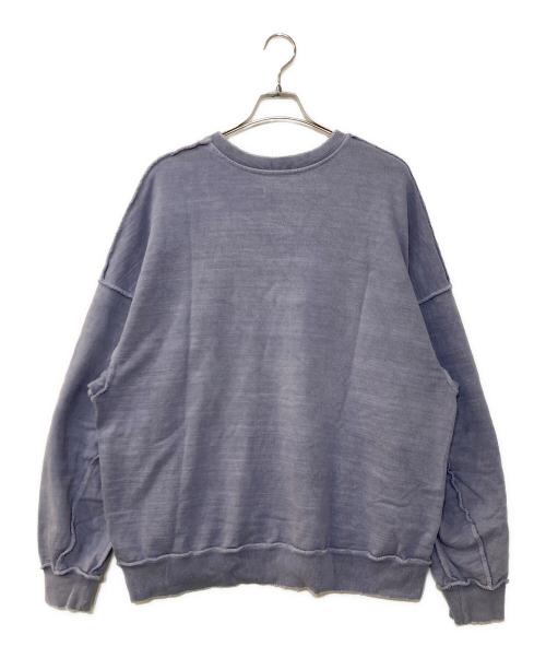 jieda（ジエダ）jieda (ジエダ) DAMAGE ZIP OVER SWEAT CREW/ダメージ ジップ オーバースウェット ブルー サイズ:1の古着・服飾アイテム