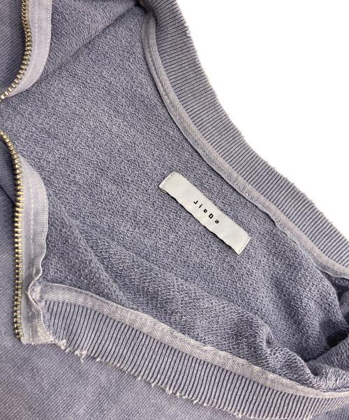 jieda（ジエダ）jieda (ジエダ) DAMAGE ZIP OVER SWEAT CREW/ダメージ ジップ オーバースウェット ブルー サイズ:1の古着・服飾アイテム
