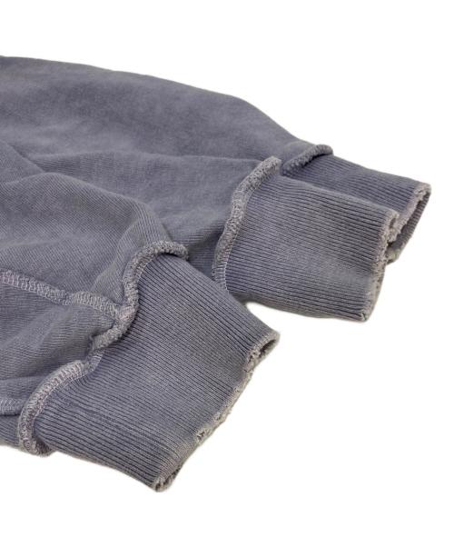 jieda（ジエダ）jieda (ジエダ) DAMAGE ZIP OVER SWEAT CREW/ダメージ ジップ オーバースウェット ブルー サイズ:1の古着・服飾アイテム