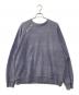 jieda（ジエダ）の古着「DAMAGE ZIP OVER SWEAT CREW/ダメージ ジップ オーバースウェット」｜ブルー