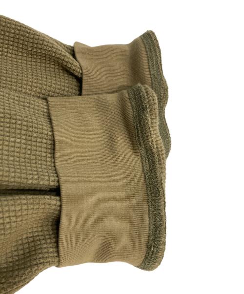 stussy（ステューシー）stussy (ステューシー) サーマル ジップパーカー オリーブ サイズ:MEDIUMの古着・服飾アイテム