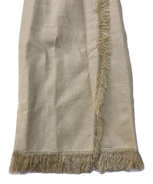 AURALEE（オーラリー）AURALEE (オーラリー) WASHI BASKET FRINGE SKIRT ベージュの古着・服飾アイテム