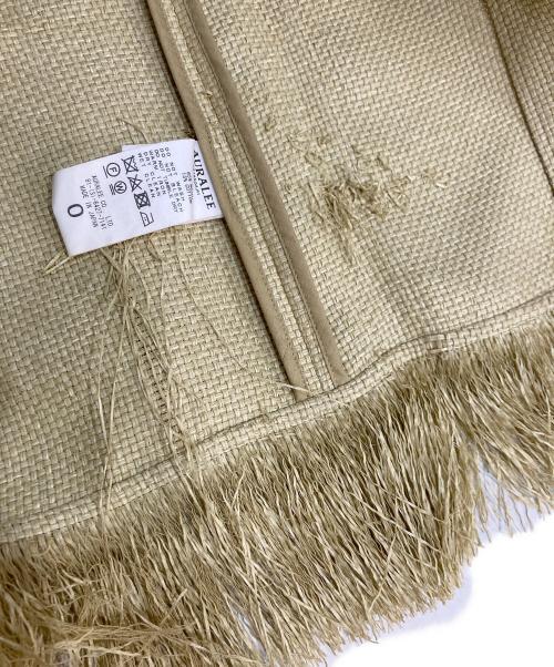 AURALEE（オーラリー）AURALEE (オーラリー) WASHI BASKET FRINGE SKIRT ベージュの古着・服飾アイテム