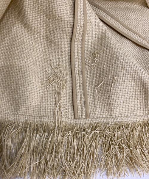 AURALEE（オーラリー）AURALEE (オーラリー) WASHI BASKET FRINGE SKIRT ベージュの古着・服飾アイテム
