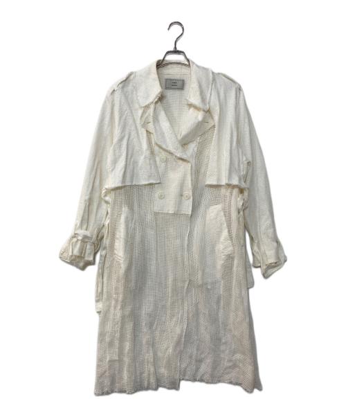 FUMIE=TANAKA（フミエタナカ）FUMIE=TANAKA (フミエタナカ) Needle Trench Coat ホワイト サイズ:-の古着・服飾アイテム