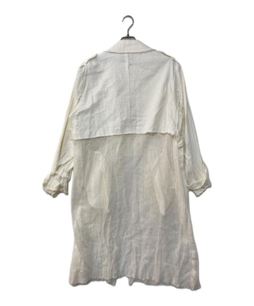 FUMIE=TANAKA（フミエタナカ）FUMIE=TANAKA (フミエタナカ) Needle Trench Coat ホワイト サイズ:-の古着・服飾アイテム