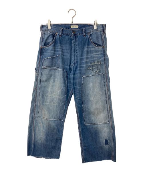 JOURNAL STANDARD relume（ジャーナルスタンダード レリューム）JOURNAL STANDARD relume (ジャーナルスタンダード レリューム) リメイク ライトオンス デニムペインターパンツ ブラック サイズ:Mの古着・服飾アイテム