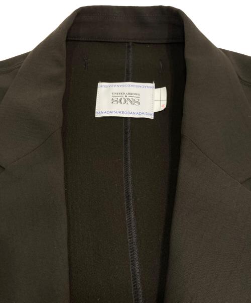 UNITED ARROWS & SONS（ユナイテッドアローズ＆サンズ）UNITED ARROWS & SONS (ユナイテッドアローズ＆サンズ) D/SL JACKET ブラック サイズ:Mの古着・服飾アイテム