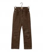 THESHISHIKUIシシクイ）の古着「BASIC JEANS デニム」｜ブラウン