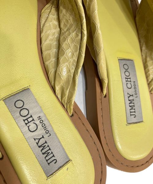 JIMMY CHOO（ジミーチュウ）JIMMY CHOO (ジミーチュウ) トロピカ フラットサンダル イエロー サイズ:36の古着・服飾アイテム