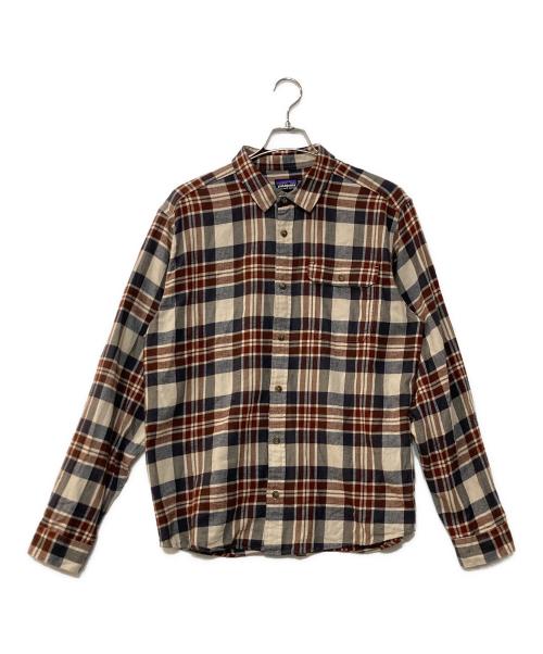 Patagonia（パタゴニア）Patagonia (パタゴニア) ロングスリーブ・ライトウェイト・フィヨルド・フランネル・シャツ ブラウン サイズ:Lの古着・服飾アイテム
