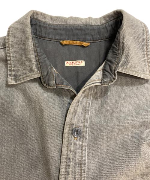 KAPITAL（キャピタル）KAPITAL (キャピタル) CPO Slappy Shirt デニム CPOスラッピーシャツコート グレー サイズ:Lの古着・服飾アイテム