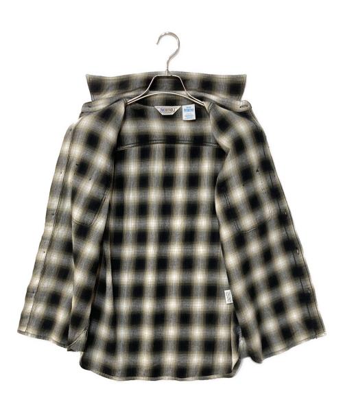 FIVE BROTHER（ファイブブラザー）FIVE BROTHER (ファイブブラザー) オンブレチェック マチ付 半袖シャツ グレー サイズ:Sの古着・服飾アイテム