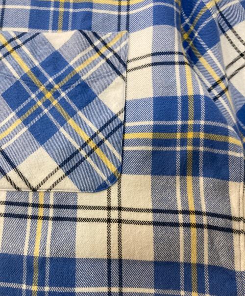 VISVIM（ビズビム）VISVIM (ビズビム) ボタンダウンチェックシャツ ブルー サイズ:1の古着・服飾アイテム
