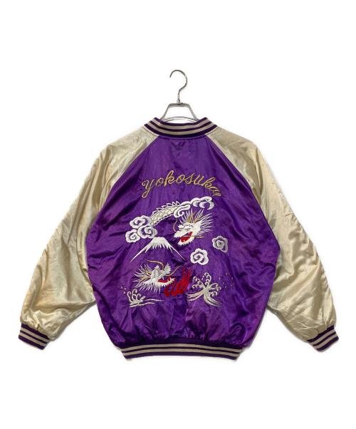 BOURBON HOUSE（バーボンハウス）BOURBON HOUSE (バーボンハウス) Dragon Yokosuka souvenir jacket スカジャン パープル サイズ:記載なしの古着・服飾アイテム