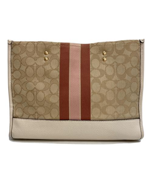 COACH（コーチ）COACH (コーチ) デンプシーキャリーオール2WAYショルダーバッグ ベージュの古着・服飾アイテム