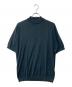 JOHN SMEDLEY（ジョンスメドレー）の古着「モックネック半袖コットンニットＴシャツ」｜グリーン