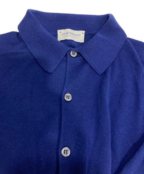 JOHN SMEDLEY（ジョンスメドレー）JOHN SMEDLEY (ジョンスメドレー) シーアイランドコットンニットポロシャツ ブルー サイズ:Lの古着・服飾アイテム