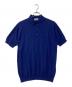 JOHN SMEDLEY（ジョンスメドレー）の古着「シーアイランドコットンニットポロシャツ」｜ブルー