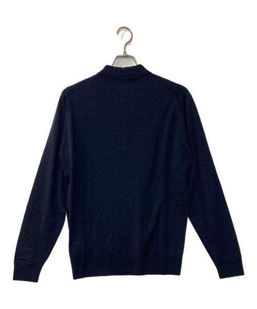 JOHN SMEDLEY（ジョンスメドレー）JOHN SMEDLEY (ジョンスメドレー) BELPER SHIRT LS エクストラファインメリノウールウールニットポロシャツ レッド サイズ:Lの古着・服飾アイテム