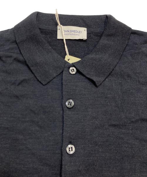 JOHN SMEDLEY（ジョンスメドレー）JOHN SMEDLEY (ジョンスメドレー) BELPER SHIRT LS メリノウールニットポロシャツ ネイビー サイズ:Lの古着・服飾アイテム