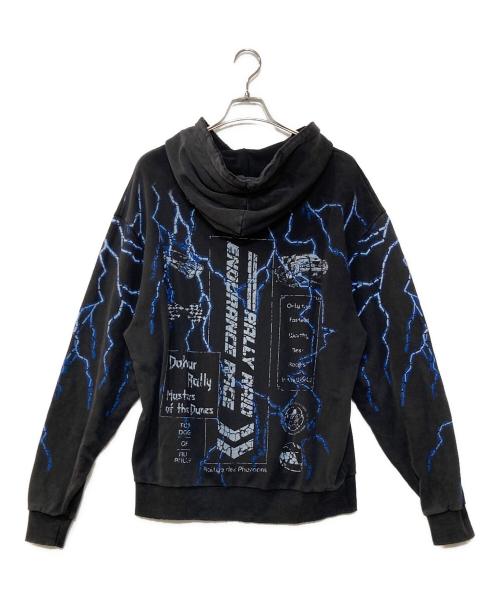 FIRST ROW（ファーストロウ）FIRST ROW (ファーストロウ) Death Road Lightning Hoodie プルオーバーパーカー グレー サイズ:Mの古着・服飾アイテム