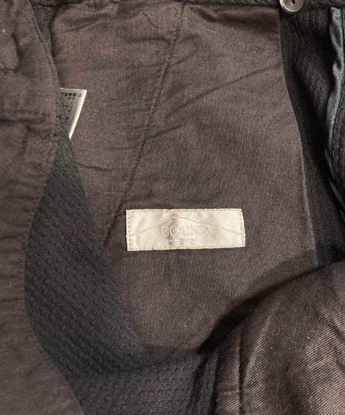 COLINA（コリーナ）COLINA (コリーナ) Sashiko Curve Slacks/手染め 刺し子 カーブ スラックス ブラック サイズ:Sの古着・服飾アイテム
