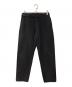 COLINA（コリーナ）の古着「Sashiko Curve Slacks/手染め 刺し子 カーブ スラックス」｜ブラック
