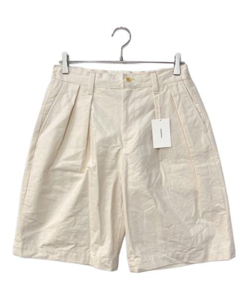 CAPERTICA（カペルチカ）CAPERTICA (カペルチカ) 2-TUCK WIDE SHORTS / ARMY CANVAS ホワイト サイズ:１ 未使用品の古着・服飾アイテム