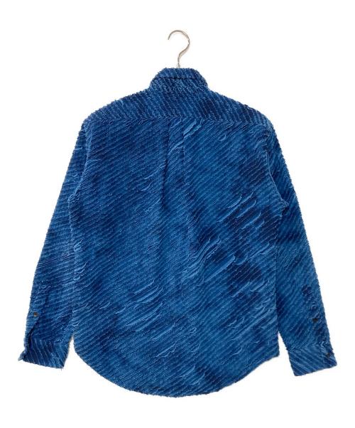 COLINA（コリーナ）COLINA (コリーナ) ウェーブパターンシャツ ブルー サイズ:Sの古着・服飾アイテム