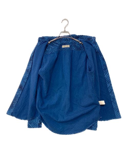 COLINA（コリーナ）COLINA (コリーナ) ウェーブパターンシャツ ブルー サイズ:Sの古着・服飾アイテム